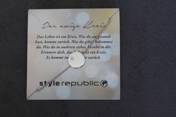 Armband ´der ewige Kreis´ mit Stein