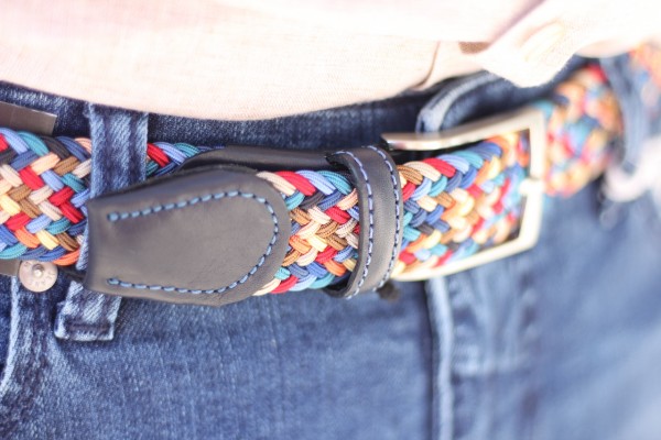 der Hit zu jeder Hose ! TOP moderner elastischer Gürtel in bunt von LINDENMANN