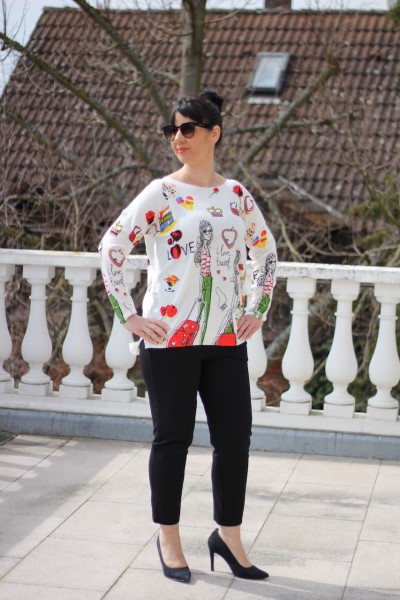 einzigartiger Pullover ´i love travel´
