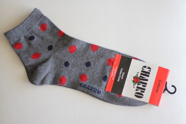 Herren Socken grau mit Punkten ONE SIZE