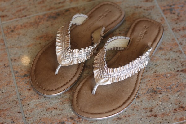 Pantolette Zehentrenner ROSE METALLIC TAMARIS