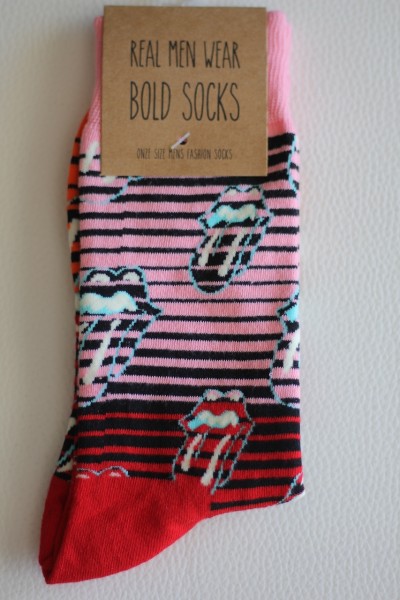 MENS Fashion Socks mit Kiss-Motiv in ONE SIZE