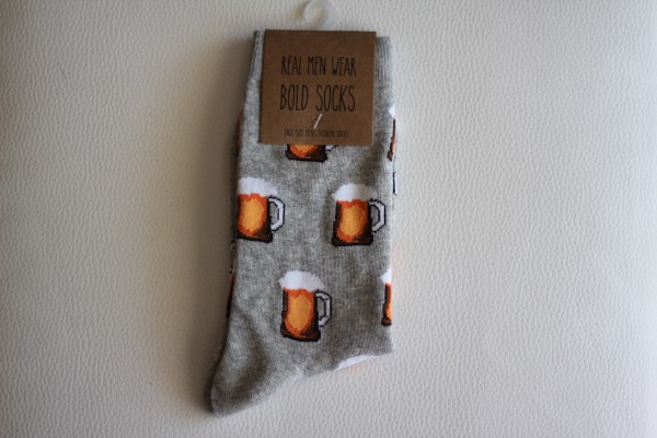 MENS Fashion Socks mit Maßkrug-Motiv in ONE SIZE