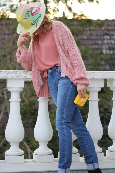 farbiger Sommer-Hut mit Print One Size