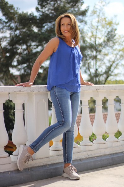 modisches Sommertop in blau Größe ONE SIZE