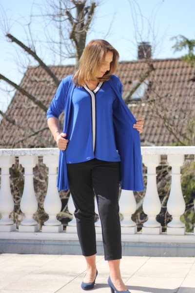 angenehm tragbare Blazer-Jacke in Royalblau