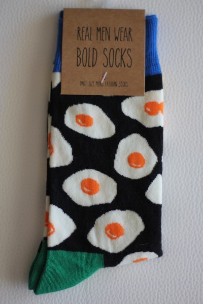 MENS Fashion Socks mit Spiegelei-Motiv in ONE SIZE