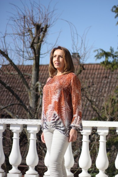 Tunika mit Print in rost ONE SIZE